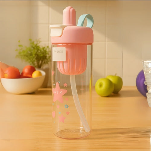 Water Bottle with Straw