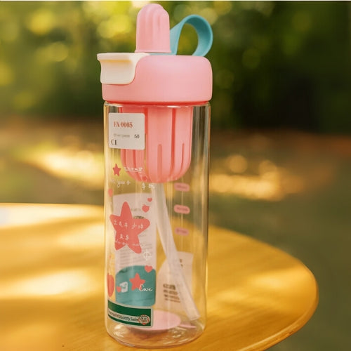 Water Bottle with Straw